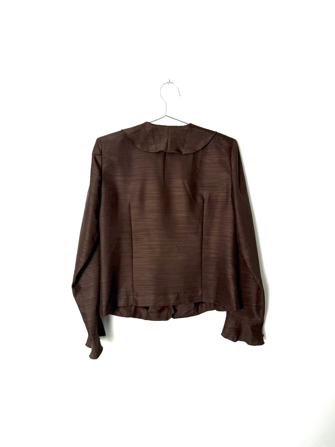 vintage glossy ruffle blouse 상품이미지3
