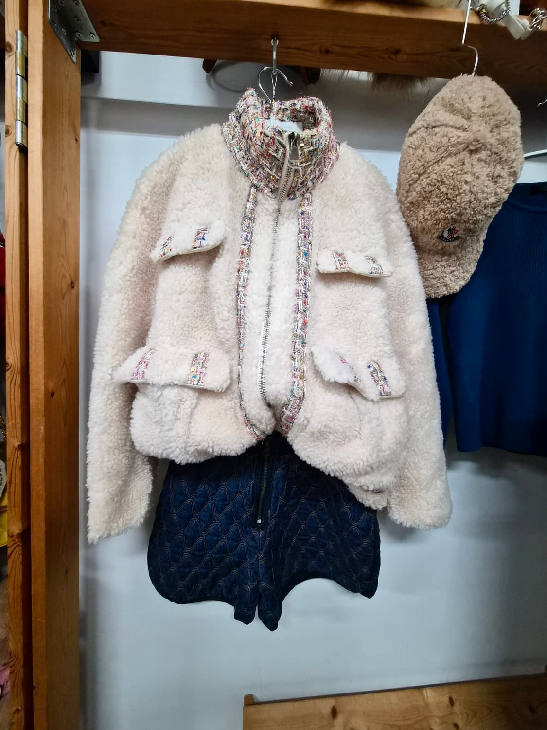 듀엘 양모 트위드 집업. 수입 퀼팅 본딩팬츠 상품이미지1