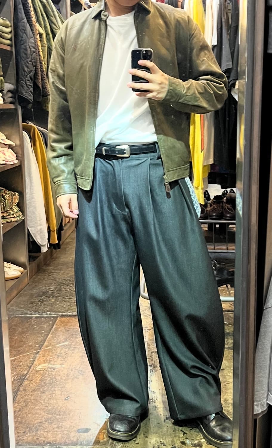 폴로 랄프로렌 가죽 자켓 올리브 상품이미지2