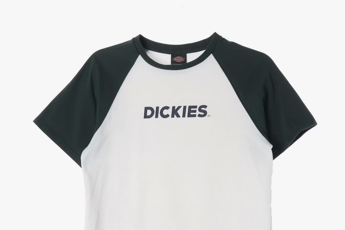 디키즈 로고 래글런 배색 반팔 티셔츠 S 상품이미지3