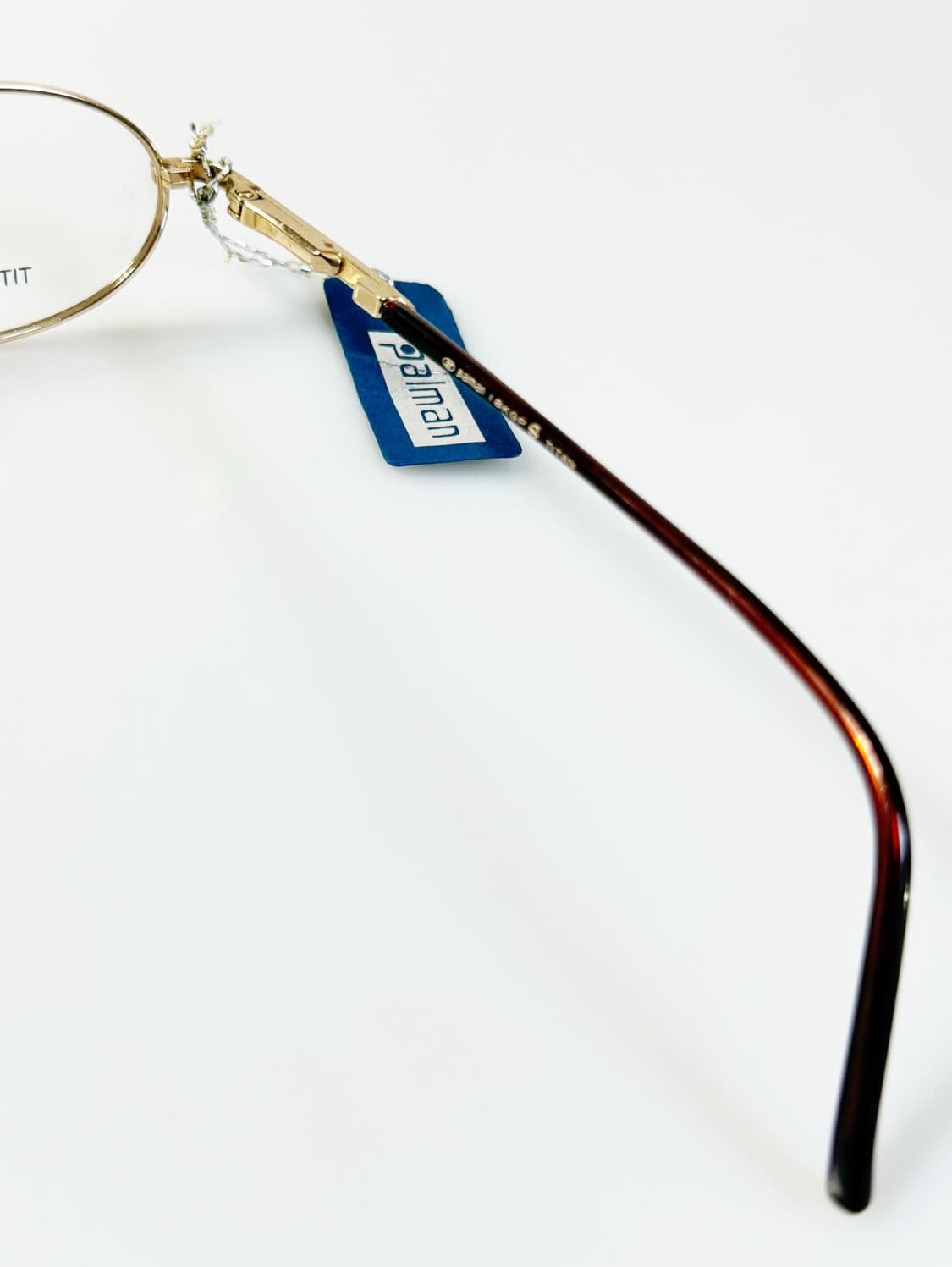 PALMAN 골드 티타늄 슬림 오벌 프레임 빈티지 안경 상품이미지5