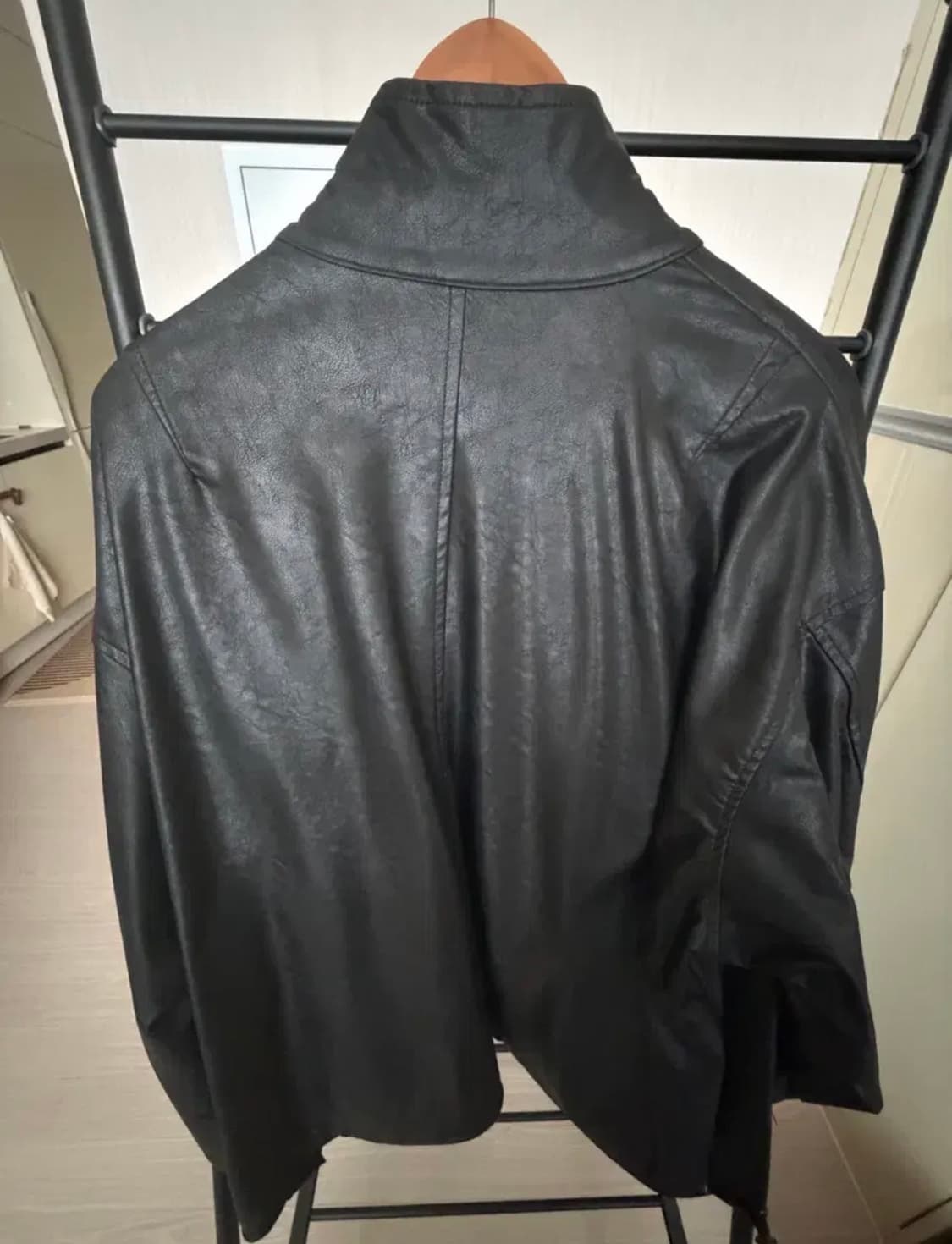 페이크레더 오버핏 자켓 상품이미지4