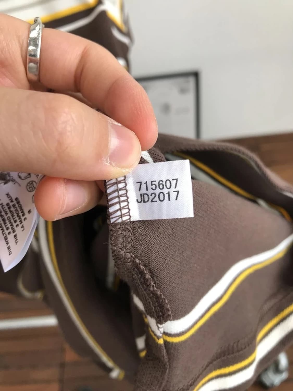 Adidas Brown Stripe Polo Shirt 상품이미지7