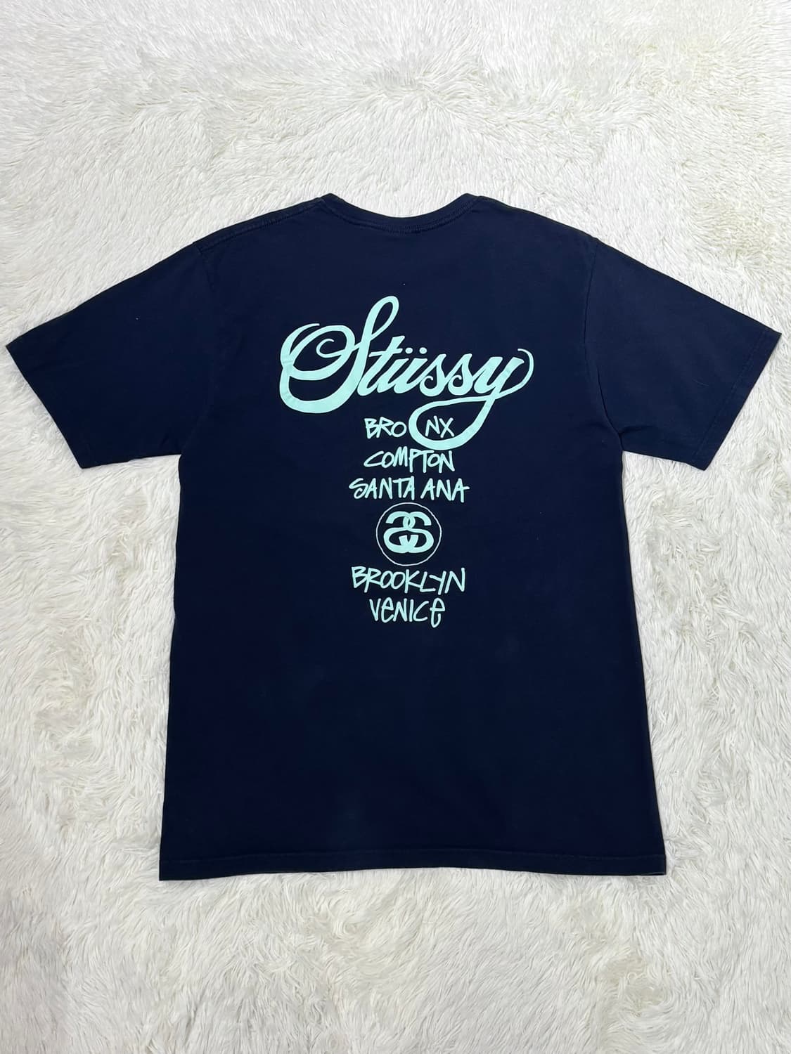 스투시 월드투어 네이비 반팔 상품이미지5