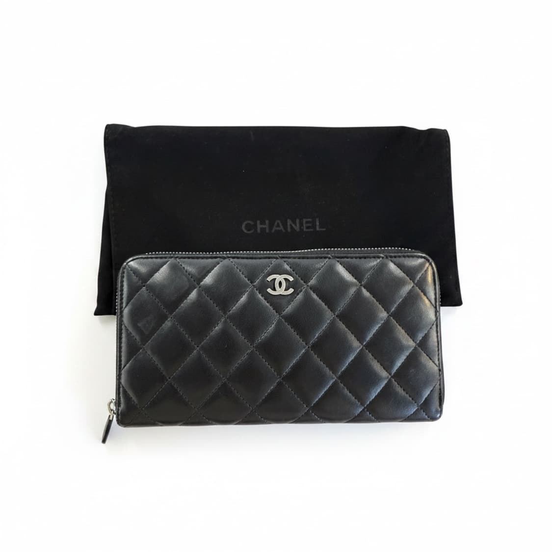 샤넬 정품 클래식 장지갑 지퍼 램스킨 은장 상품이미지1