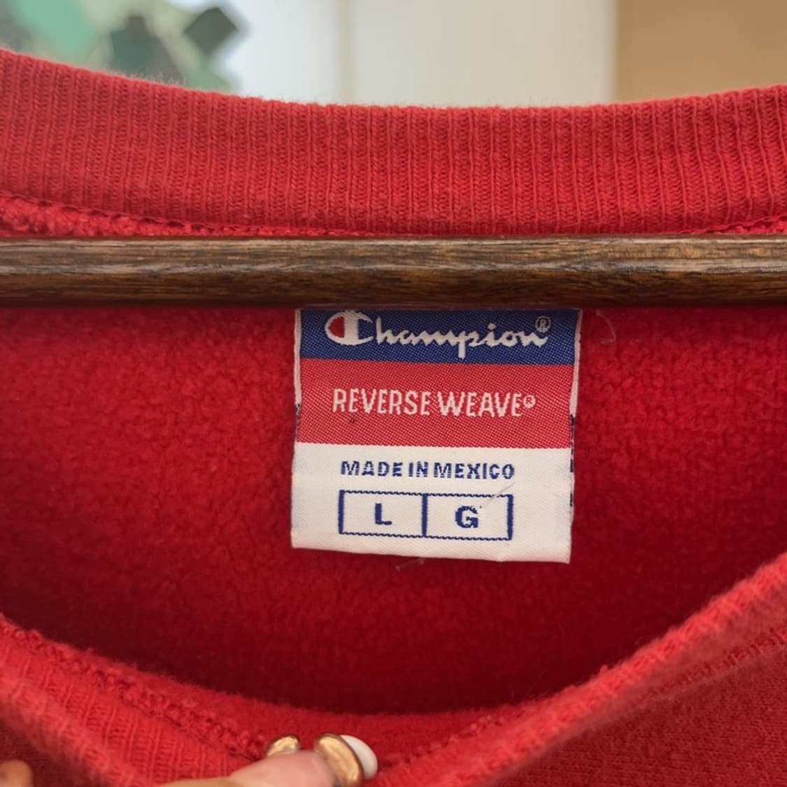 챔피온 리버스위브 빈티지 레트로 무지 기모 맨투맨 L C07707 상품이미지5