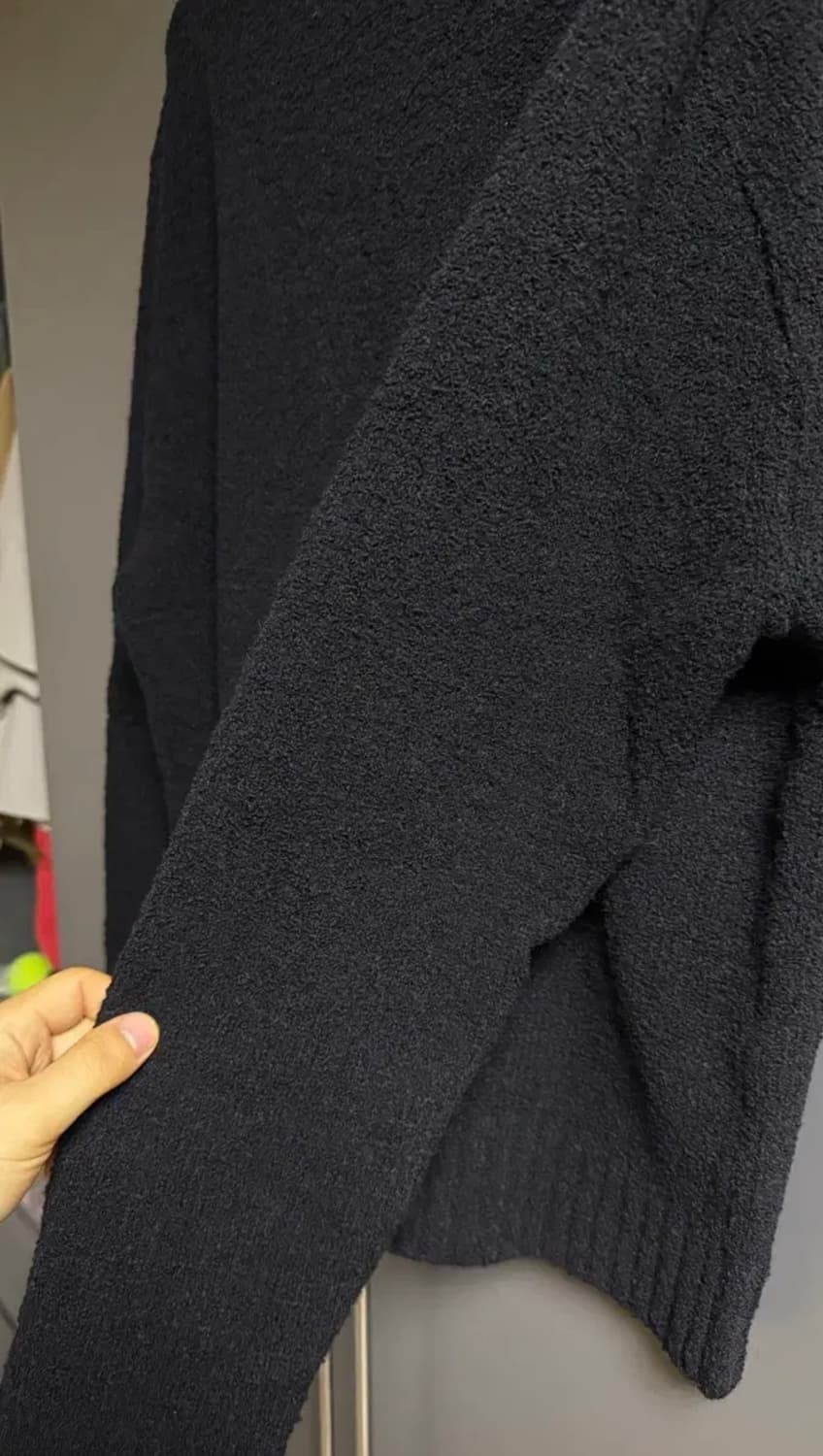 토니웩 베이비 알파카 가디건 블랙 L 상품이미지6