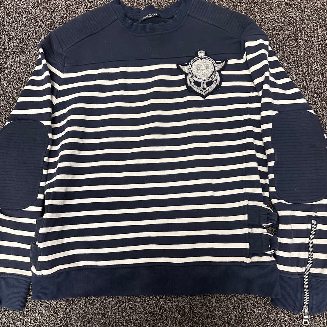 BALMAIN 발망 스트라이프 은장 맨투맨 정품 M 상품이미지4