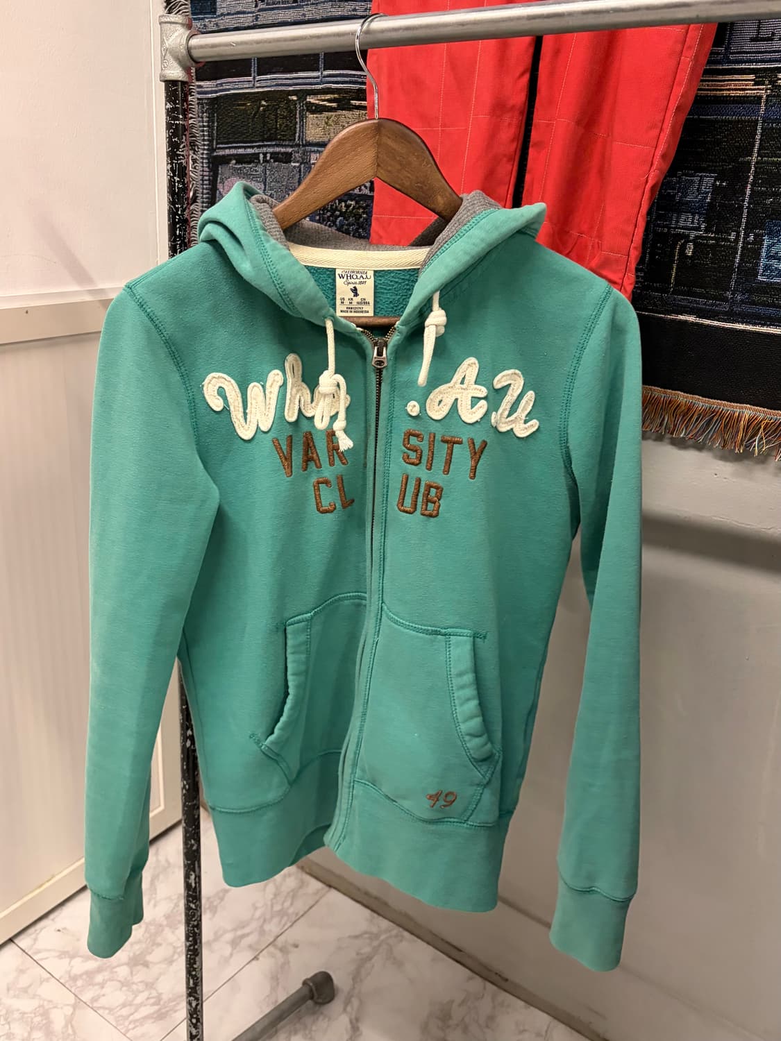 (정품/M) 하아유 후드집업 민트 a1 상품이미지2