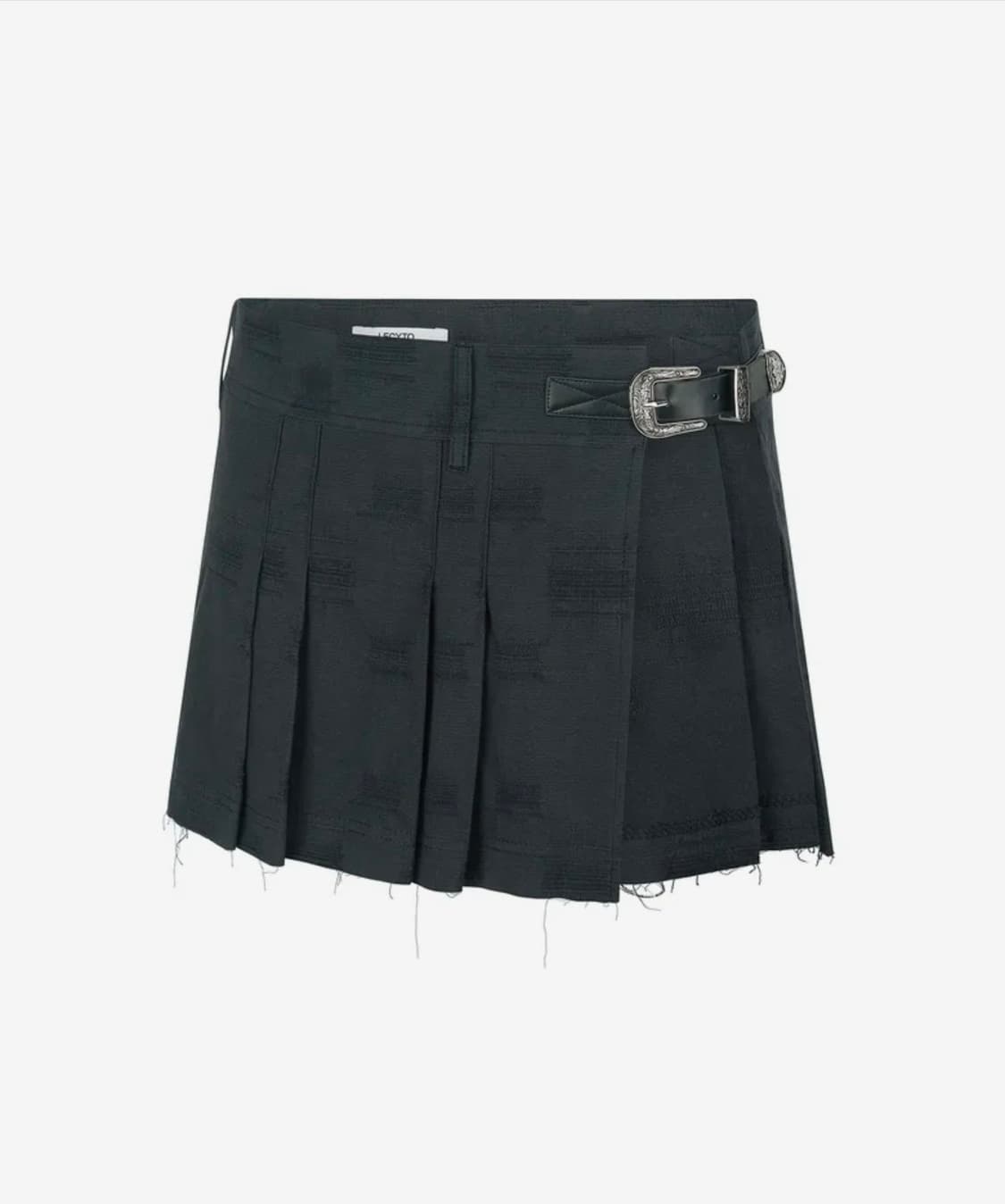 Layered Short Pleated Skirt_[Black] 상품이미지1