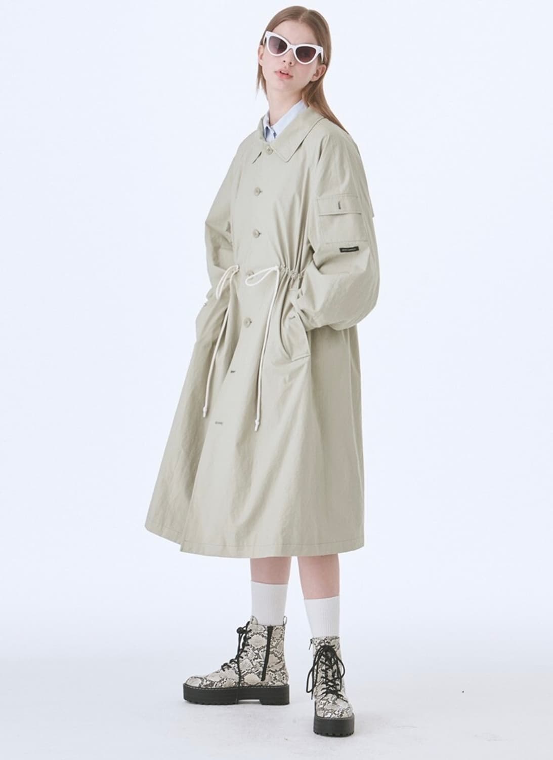 노이커먼 트렌치 코트 (GREEN) 상품이미지4