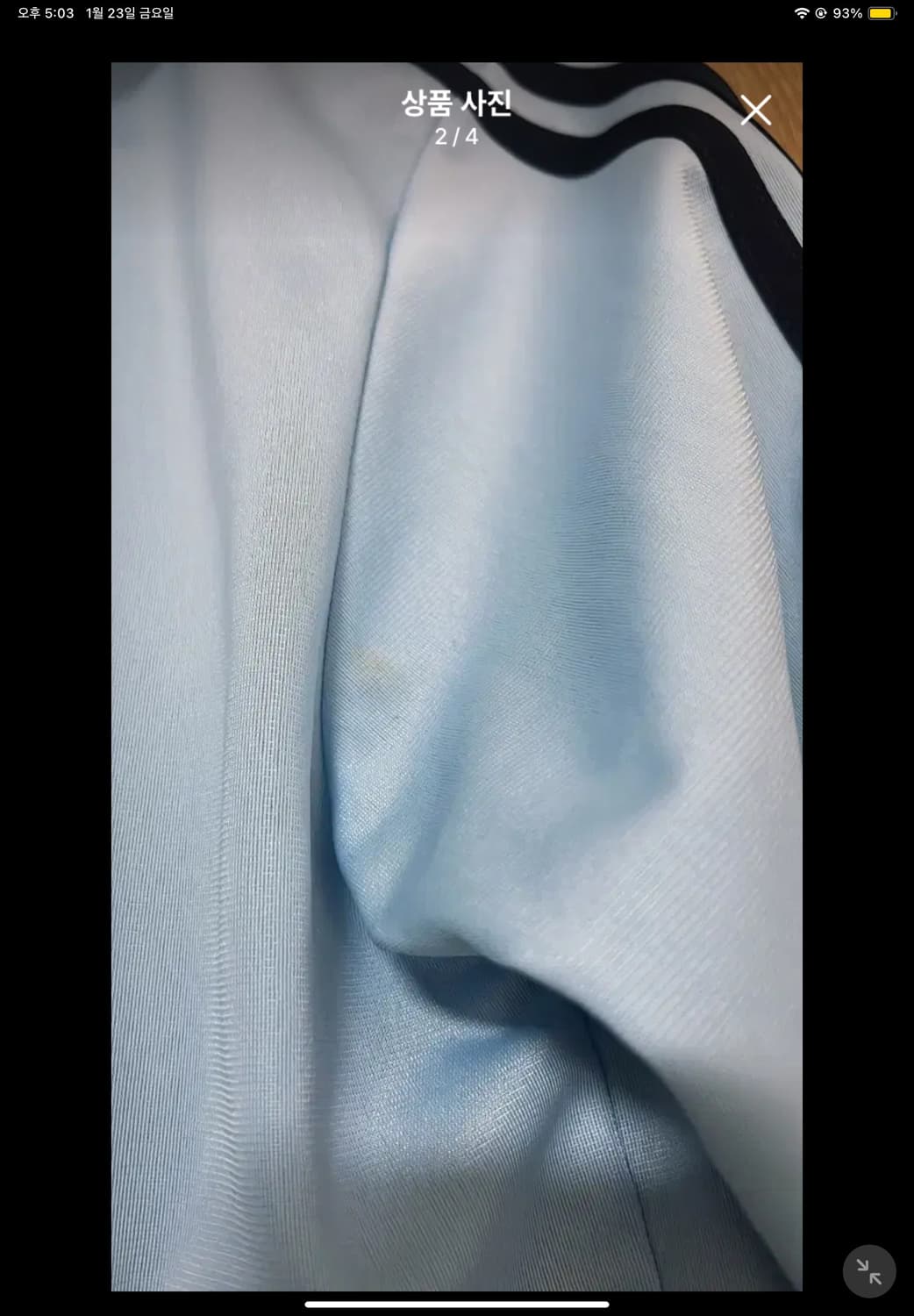 W 아디다스 하늘색 져지 일본 재팬 트랙탑 우먼 상품이미지2