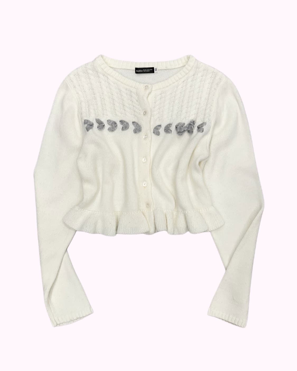 frill ribbon crop cardigan 상품이미지1