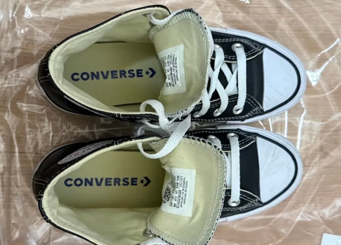 컨버스 척 테일러 올스타 하이 레더 블랙 (235) 상품이미지3