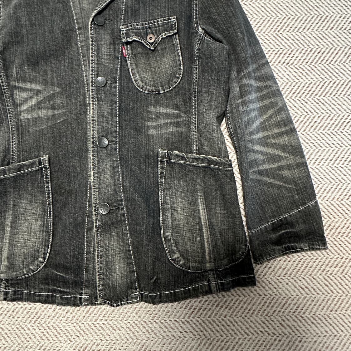 LEVI'S black denim jacket 상품이미지4