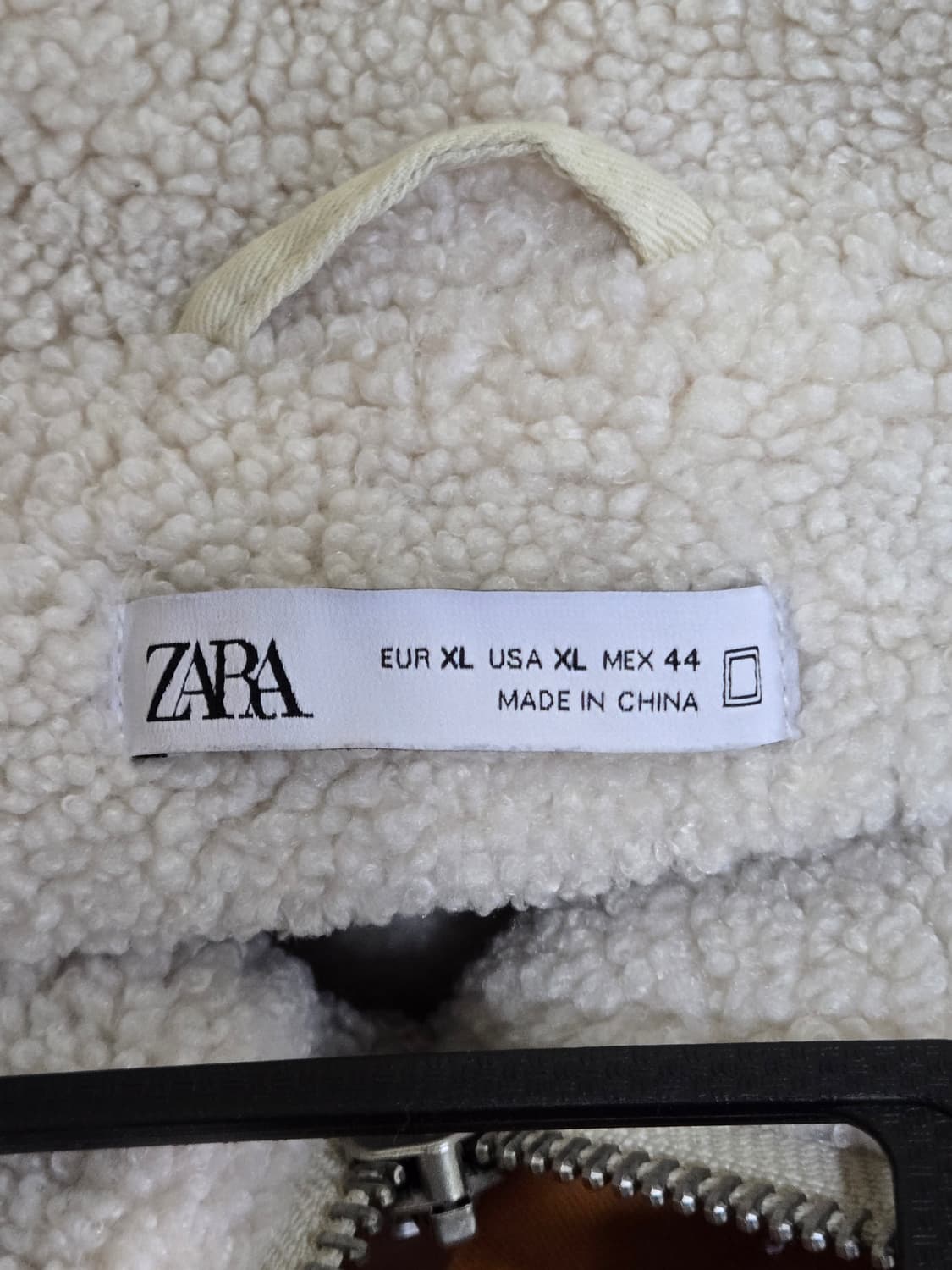 [ZARA] 컬러 블록 셰르파 카라 반집업 아노락 자켓 XL
 상품이미지4
