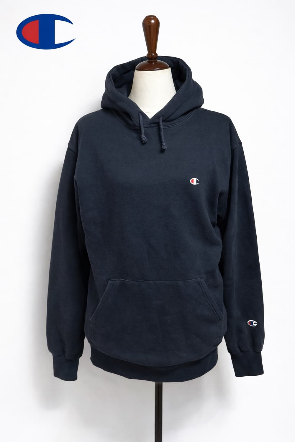 정품 챔피온 후드티 네이비 자수로고 빅사이즈 상품이미지1