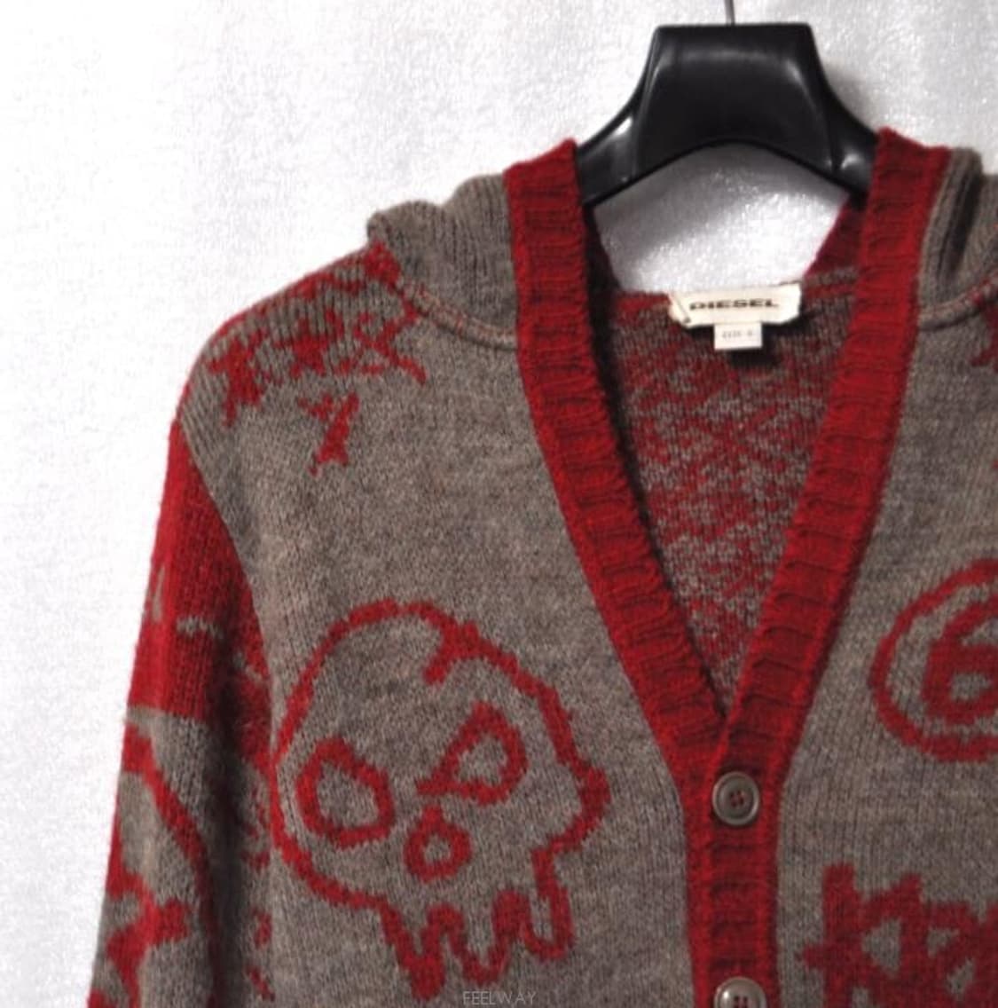 디젤/남성니트가디건식후드자켓(사이즈마른55) 상품이미지5