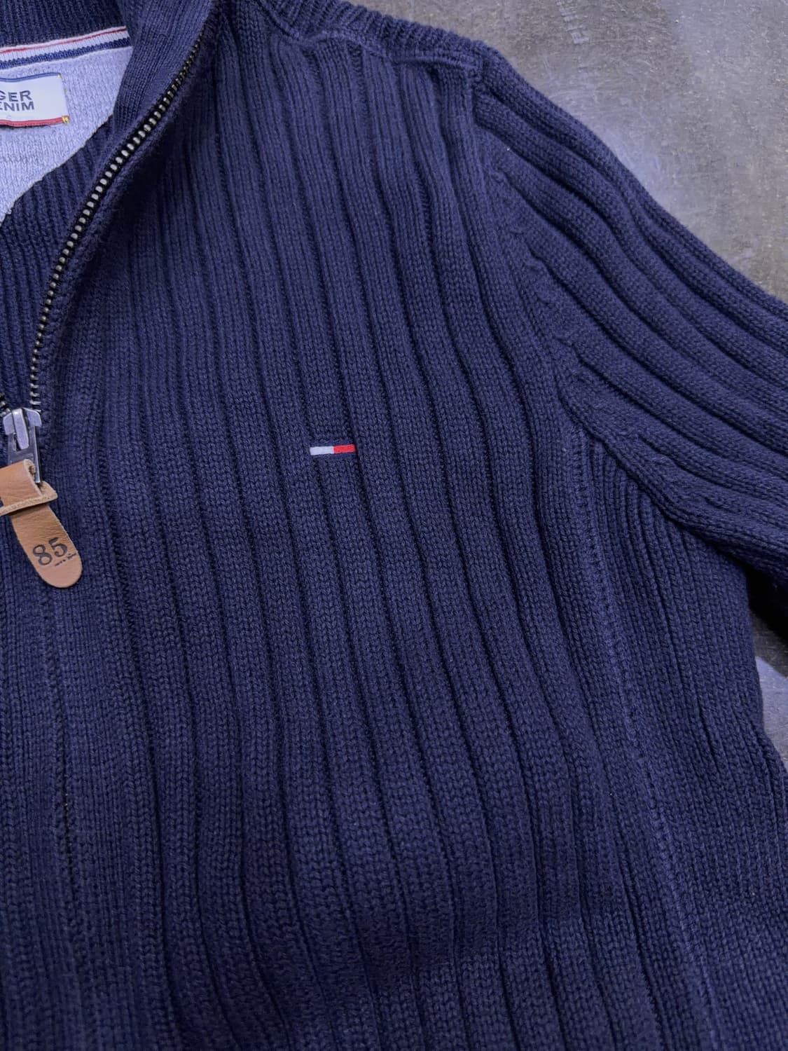 타미힐피거 니트 집업 니트 가디건 자켓 네이비 S 상품이미지7