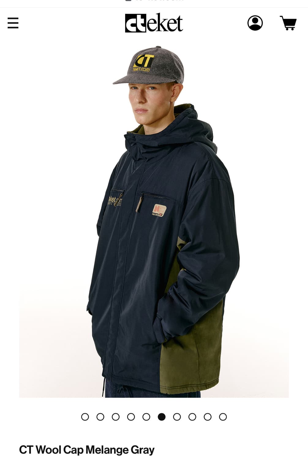 테켓 울 캡 멜란지 그레이 모자 상품이미지2