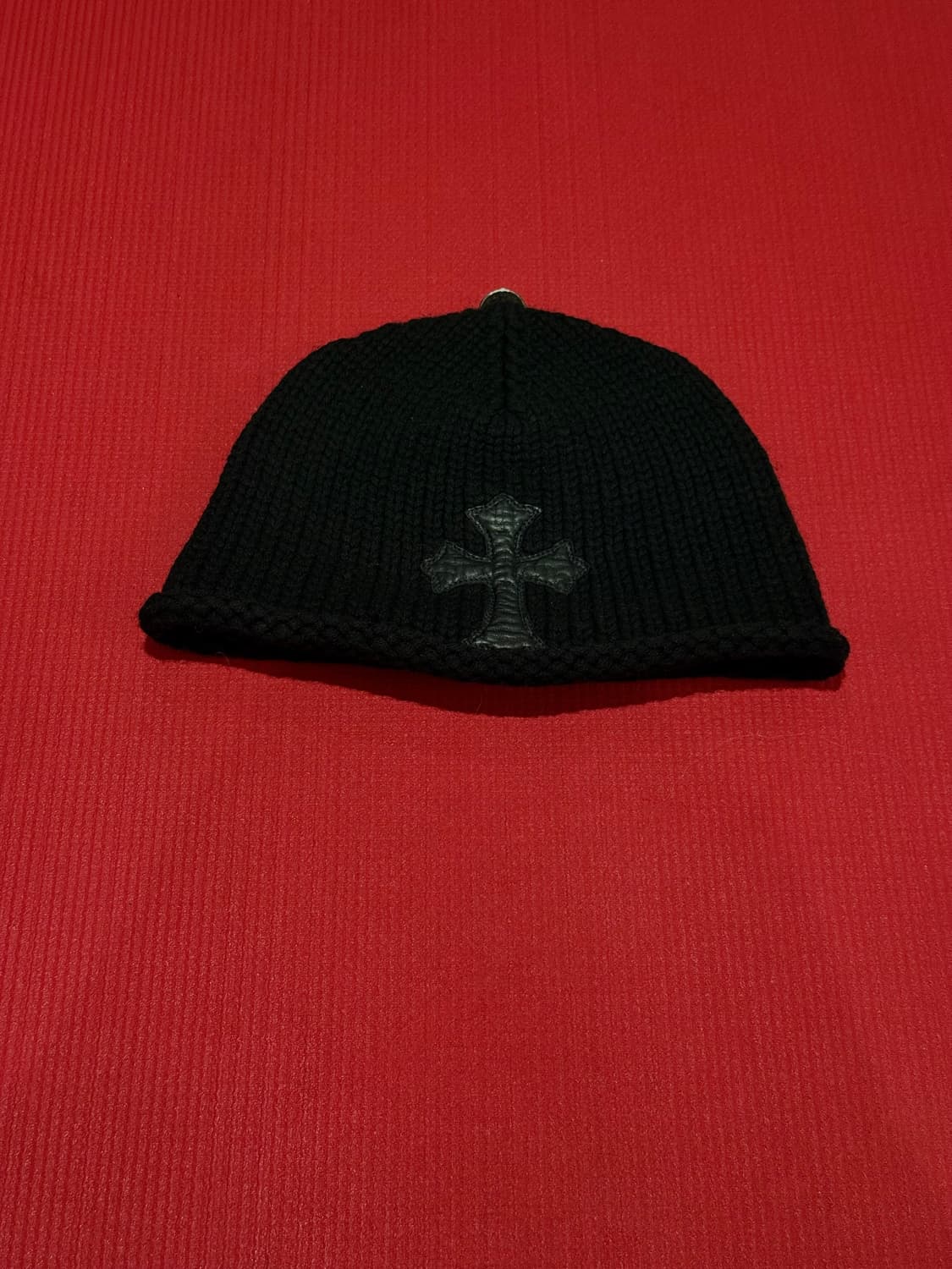 크롬하츠 크로스 레더패치 캐시미어 비니 상품이미지3