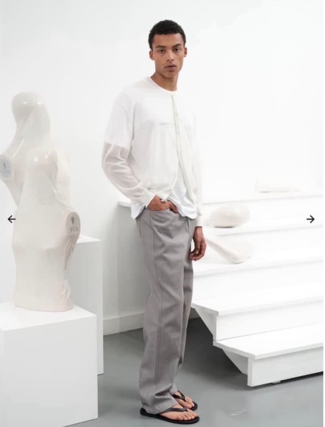 아모멘토 인디고 데님 indigo denim grey 상품이미지1