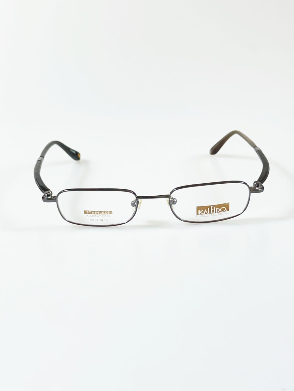 90s KALEIDO 건메탈 슬림 스퀘어 빈티지 안경 상품이미지2