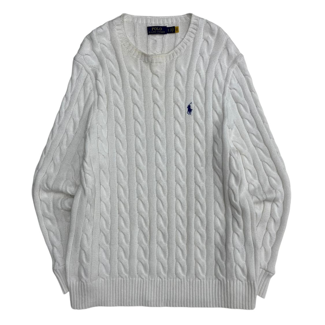  폴로 랄프로렌 네이비포니 화이트 꽈배기 니트 L 상품이미지2