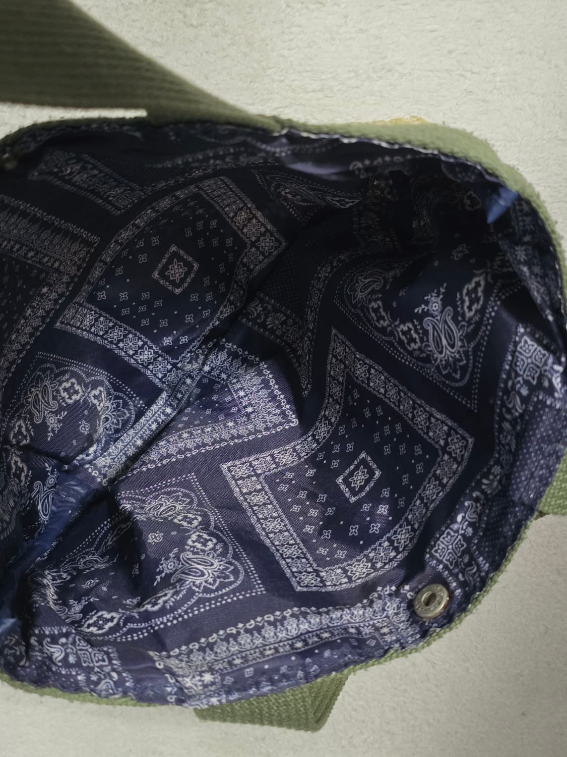 Beams 빔즈 라탄 토트백 카키 상품이미지4