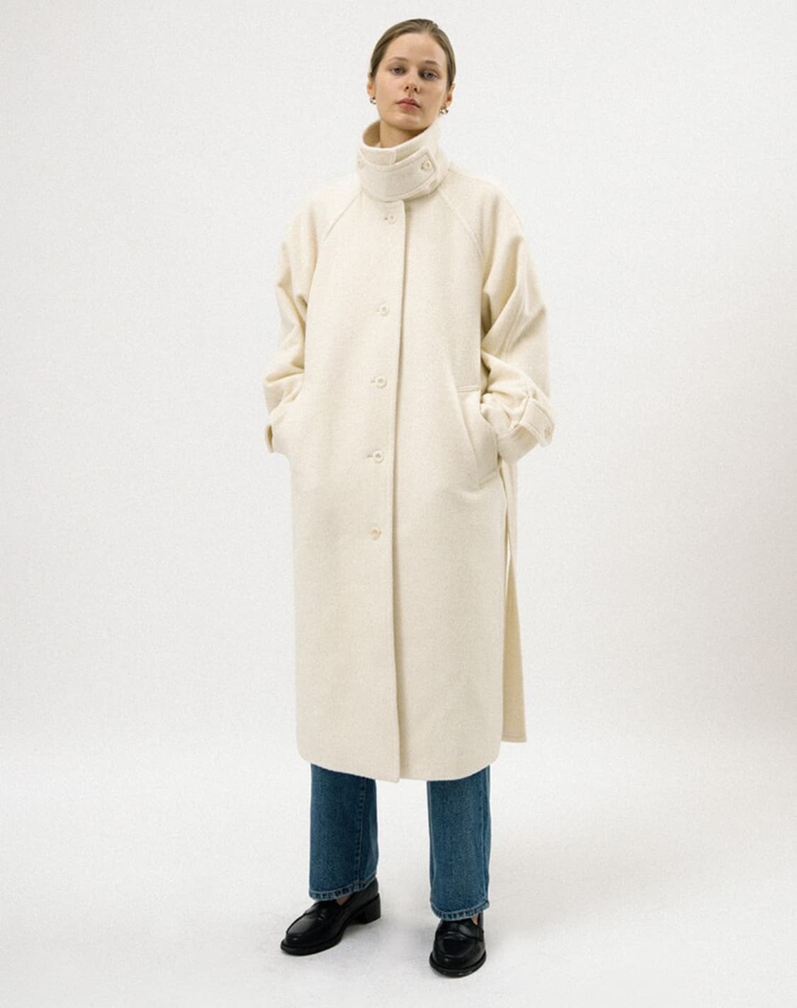 포레토 보헴 울 코트 아이보리 상품이미지1