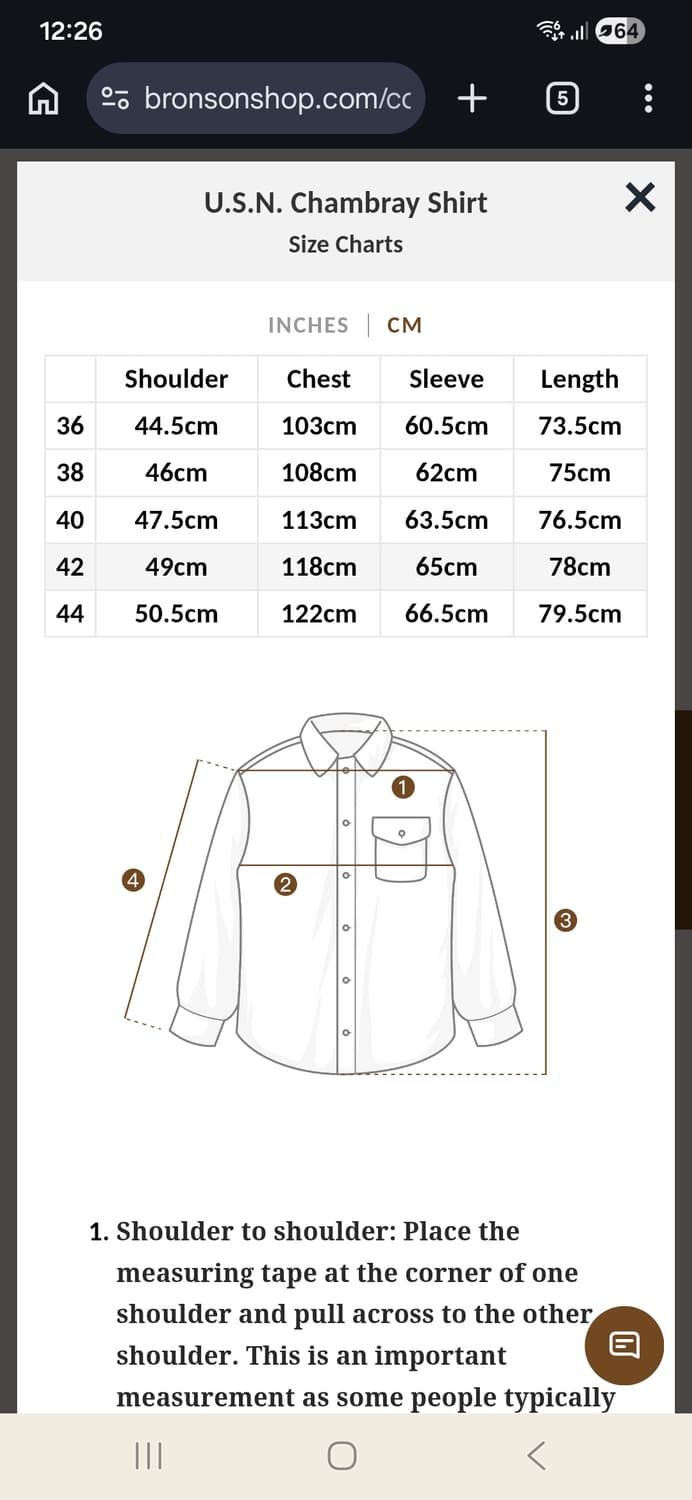 브론슨 USN 샴브레이셔츠 데님셔츠 42사이즈 상품이미지5