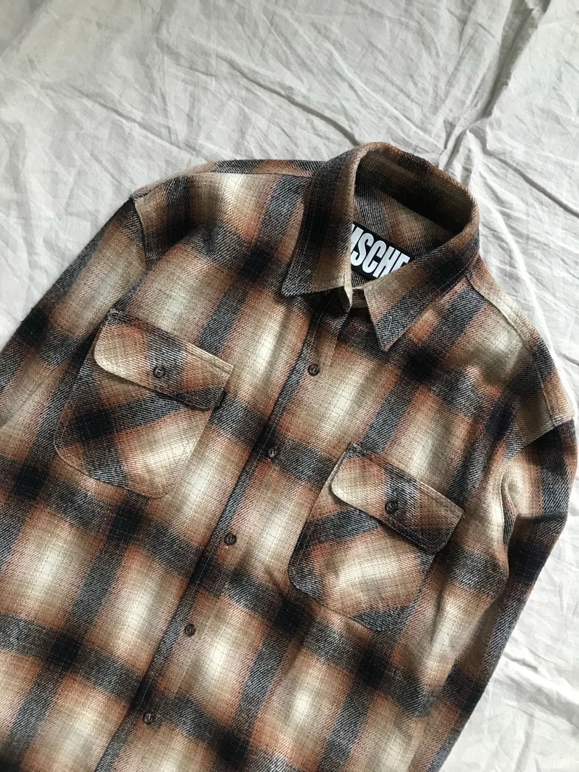 미스치프 올드스쿨 타단체크 포켓 셔츠 자켓 브라운 상품이미지6