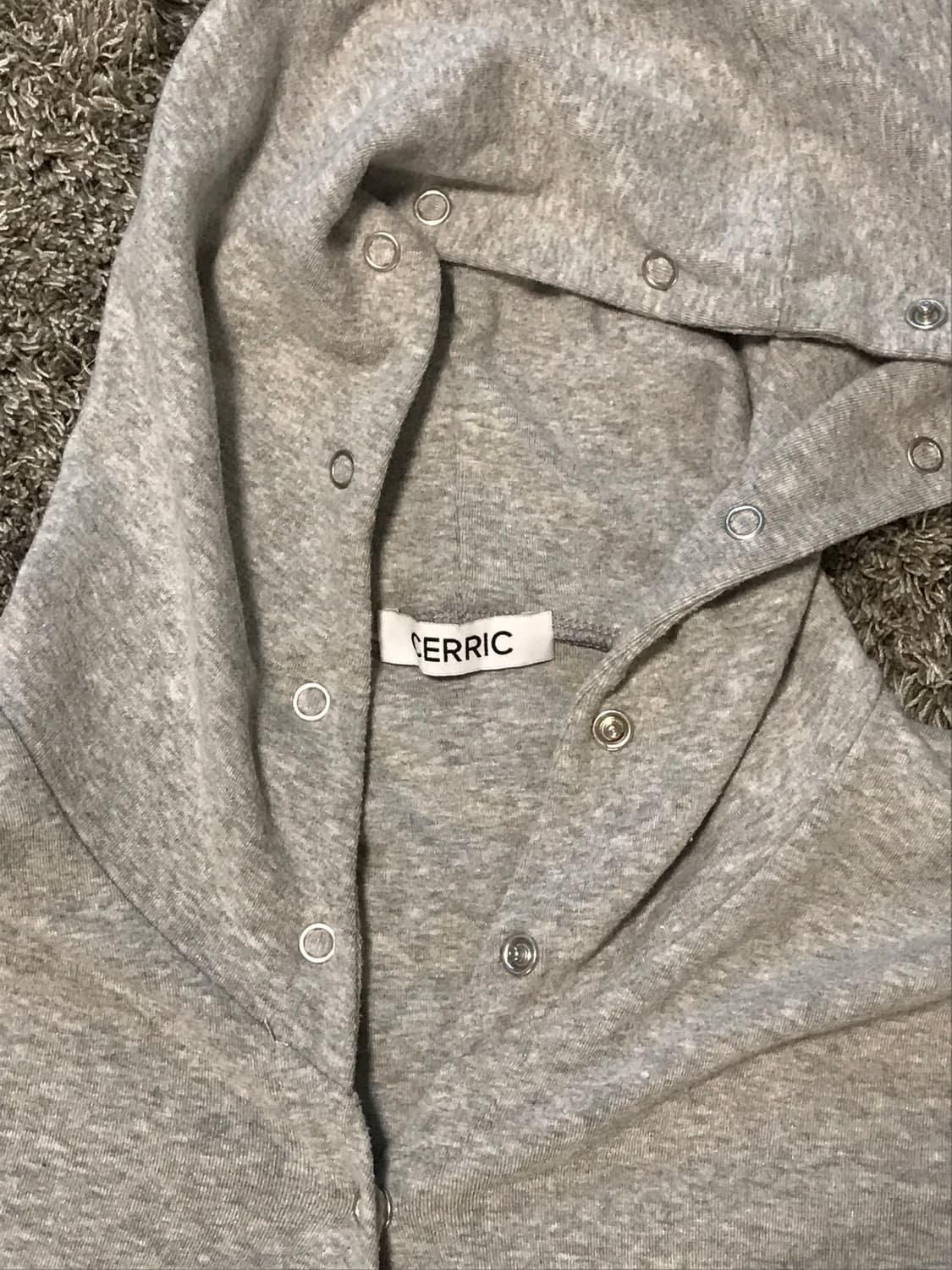 Cerric wrap hood cardigan gray 상품이미지4