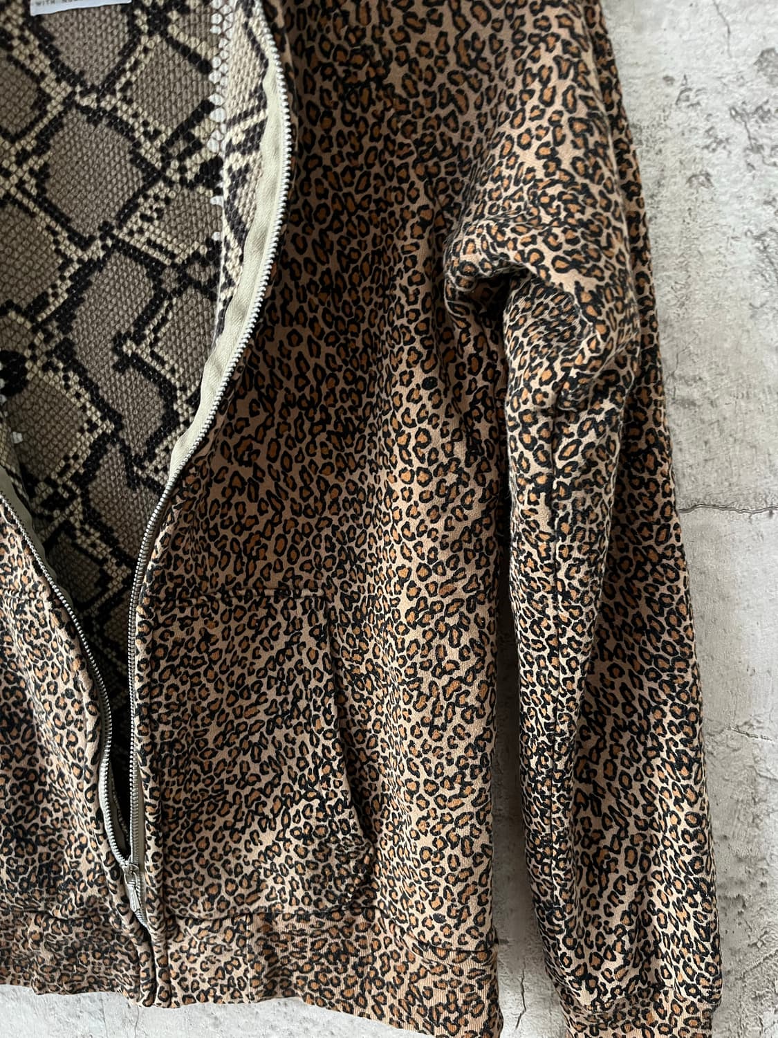 넘버나인 x 니들스 레오파드 후드집업 상품이미지4