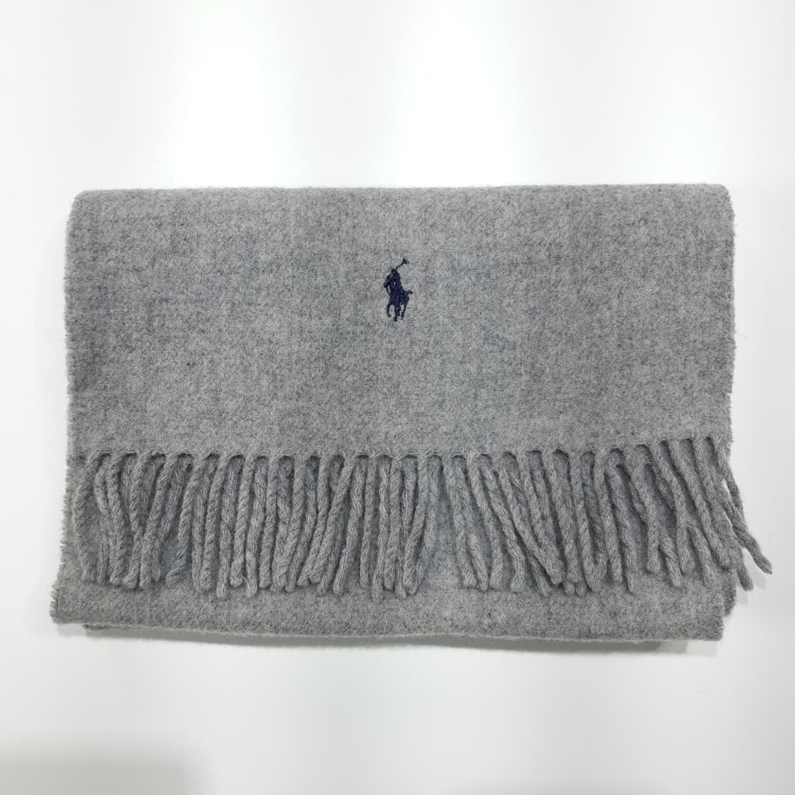 MX433 폴로 스코틀랜드판 램스울 네이비포니 그레이 머플러 목도리 상품이미지8