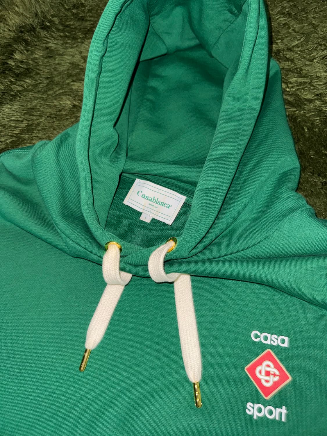 [L] Casablanca 카사블랑카 Casa Sport 로고 후디 그린 상품이미지3