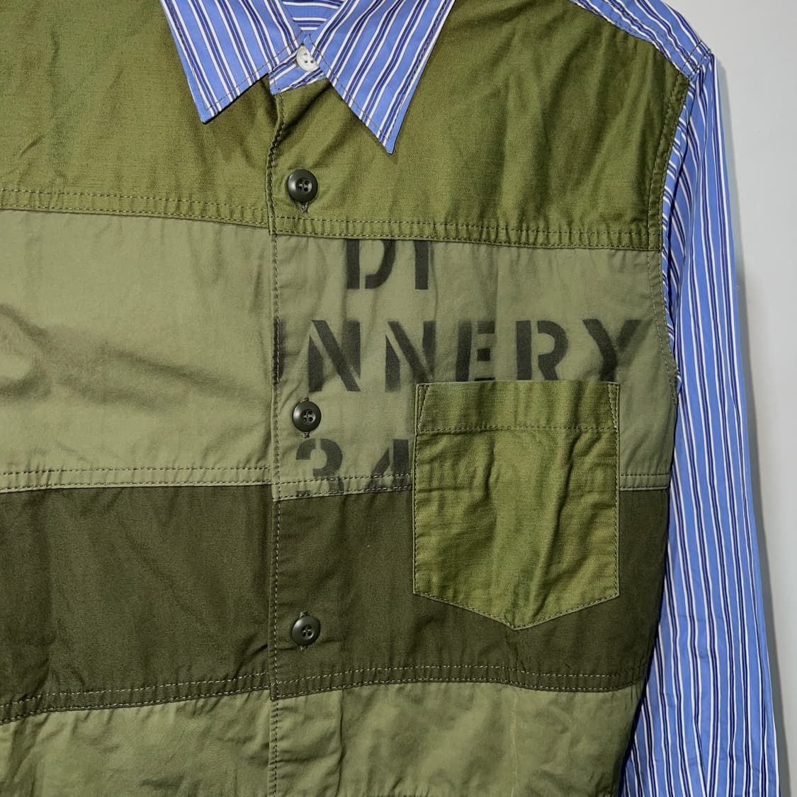 꼼데가르송 옴므 패치워크 스트라이프 셔츠 상품이미지7