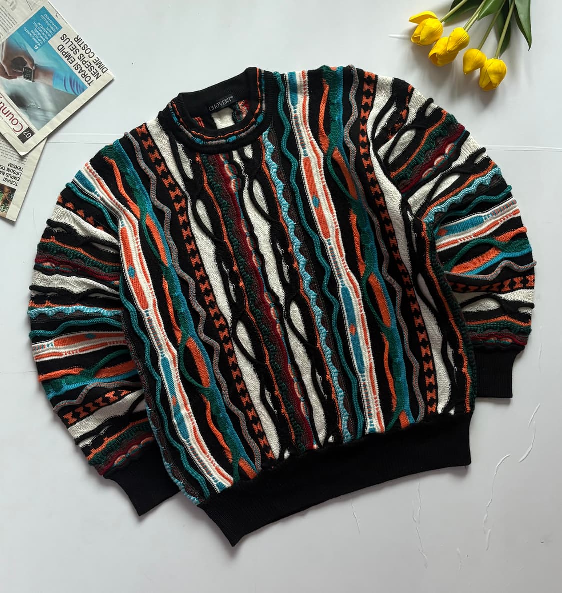 CHOVERT 쿠지맛 케이블 니트 상품이미지1