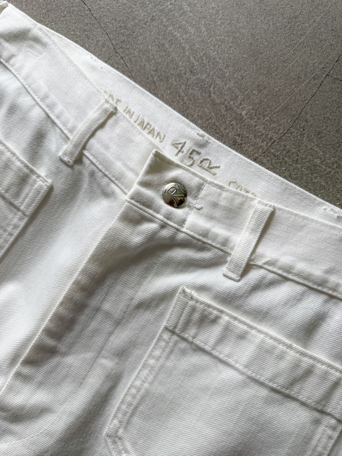 45RPM Japan White Denim Wide Pants 상품이미지6
