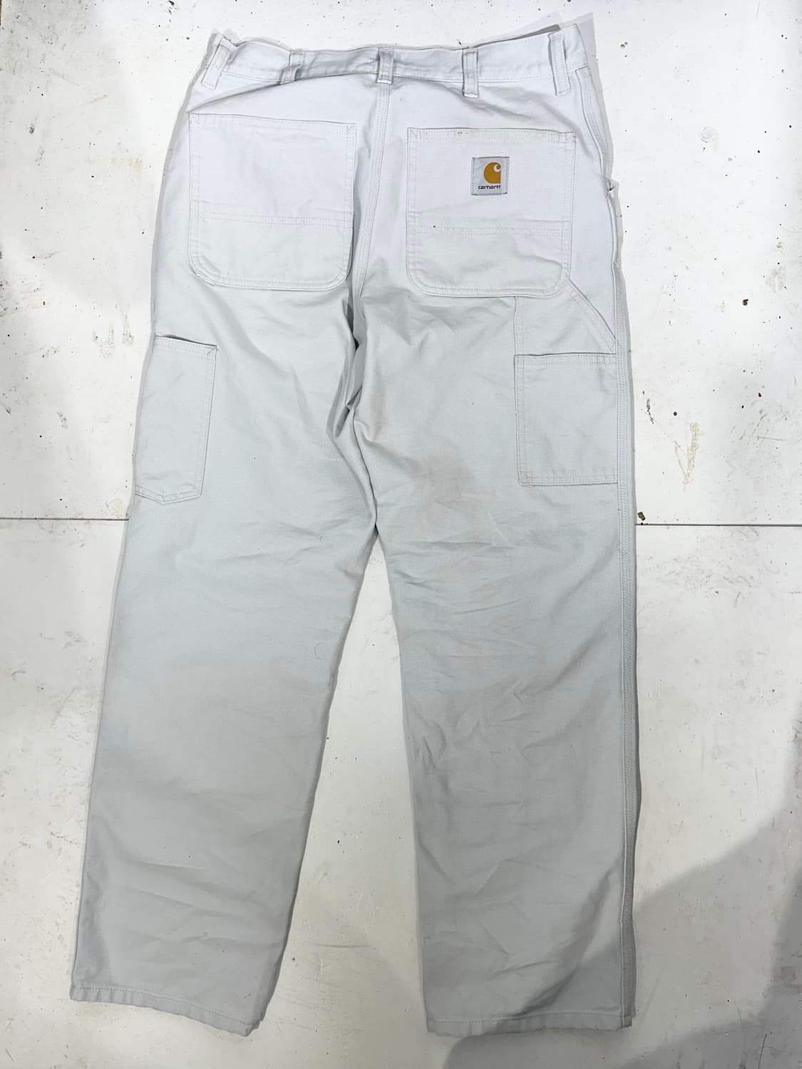 칼하트 화이트 싱글니 와이드 워크 팬츠 카펜터 데님 바지  상품이미지5