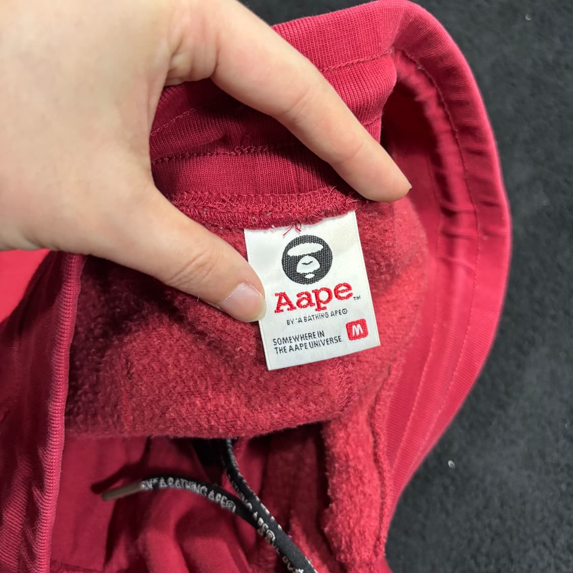 M 에이프 베이프 AAPE 레드 스웻 조거팬츠 상품이미지7