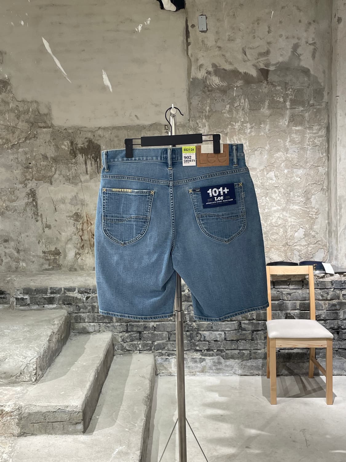 리 101+ 연청 레귤러 데님 쇼츠 상품이미지6