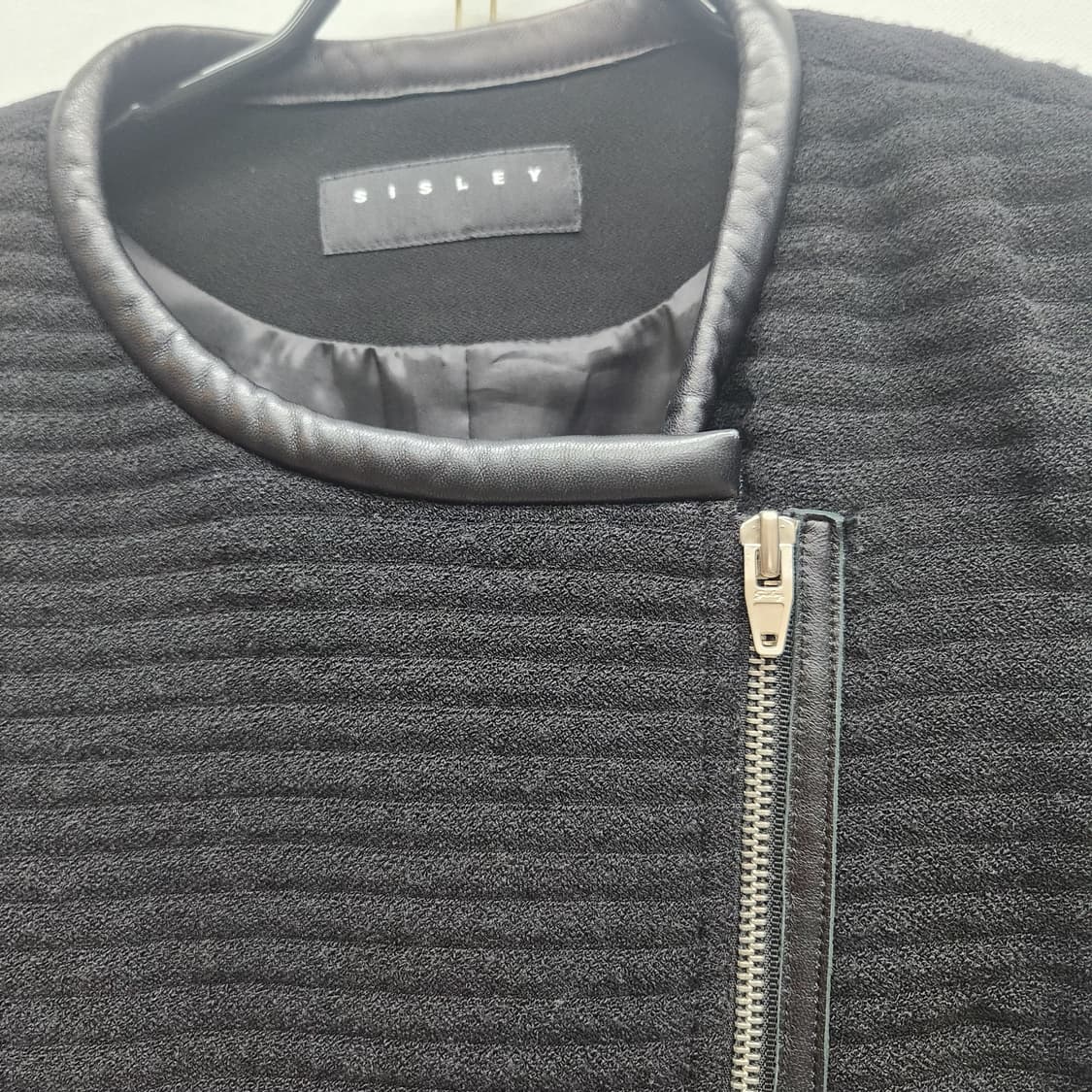 시슬리 스웨터 라이더 자켓(카라 양가죽) S 상품이미지3
