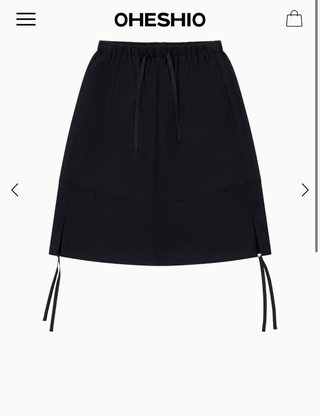 새상품) 오헤시오 스티치 밴딩 미디 스커트 상품이미지1