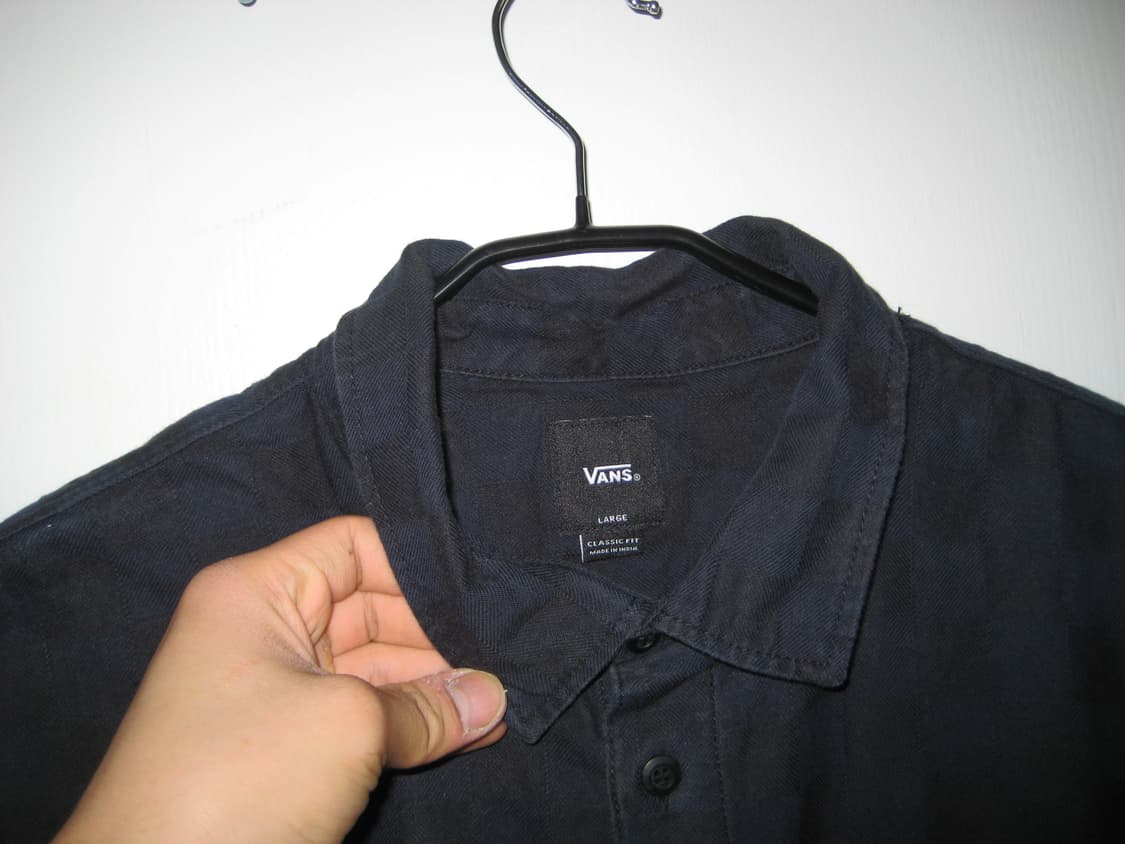 Vans 반스의 체커무늬 네이비 셔츠 상품이미지1