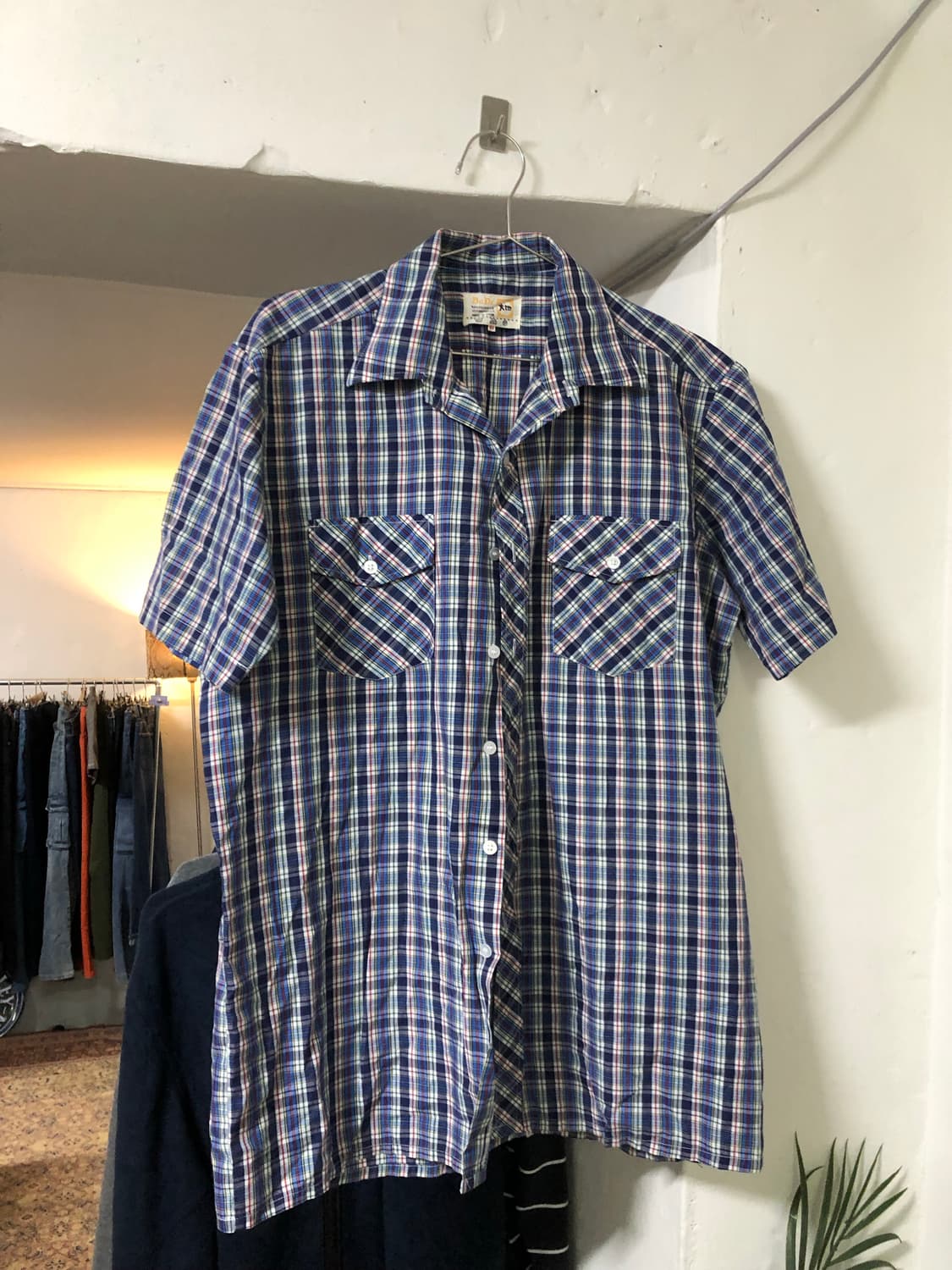 Vintage western shirts blue pockets shir 상품이미지1