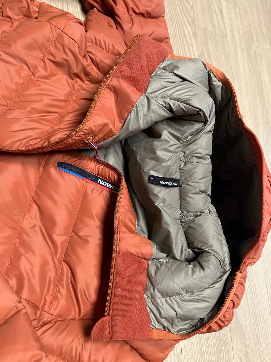 살로몬 엑스 퓨즈 후디드 다운 자켓 어텀 여성용 M사이즈 상품이미지3