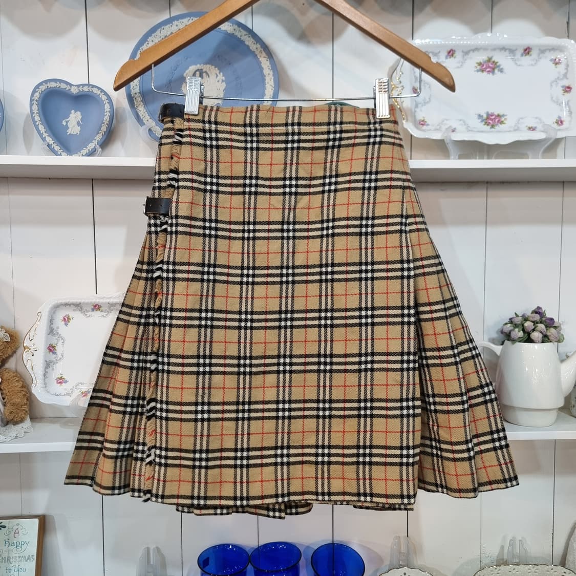 버버리스(Burberrys) 빈티지 노바체크 울 스커트 상품이미지4