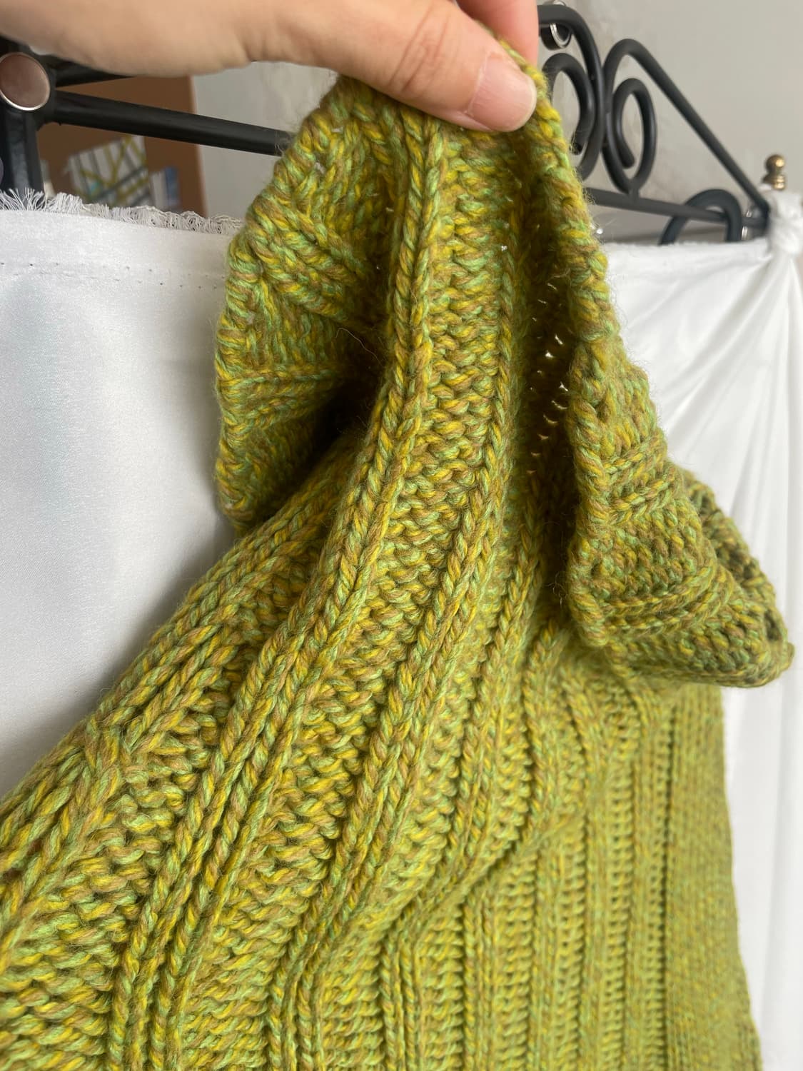 캘빈클라인 니트 케이프  뜨개 망토 상품이미지3