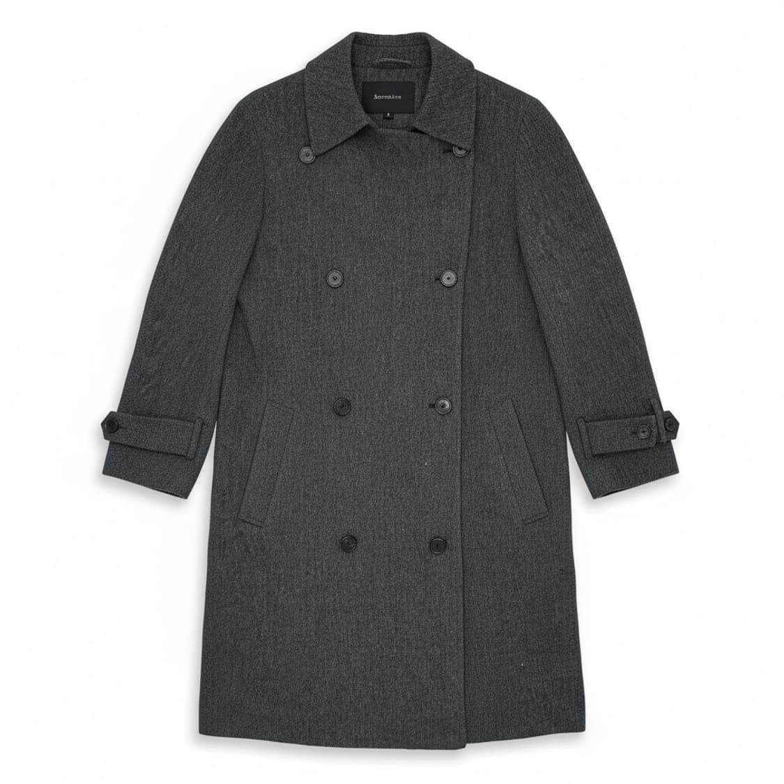베르니스 더블 봄 코트 차콜 그레이 상품이미지2